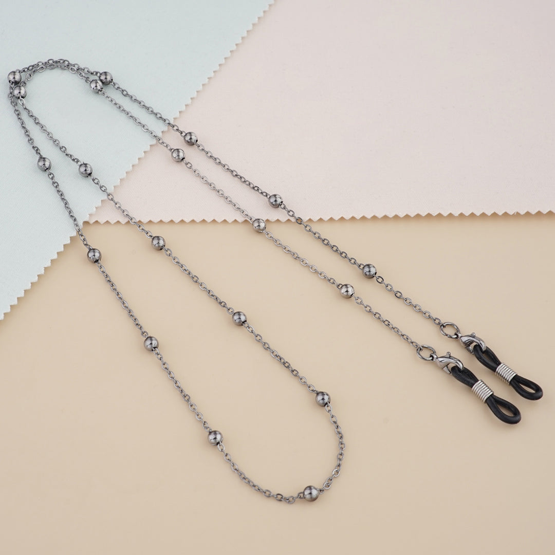 Silver Bead Decorative Eyewear Holder Chain Kalsten