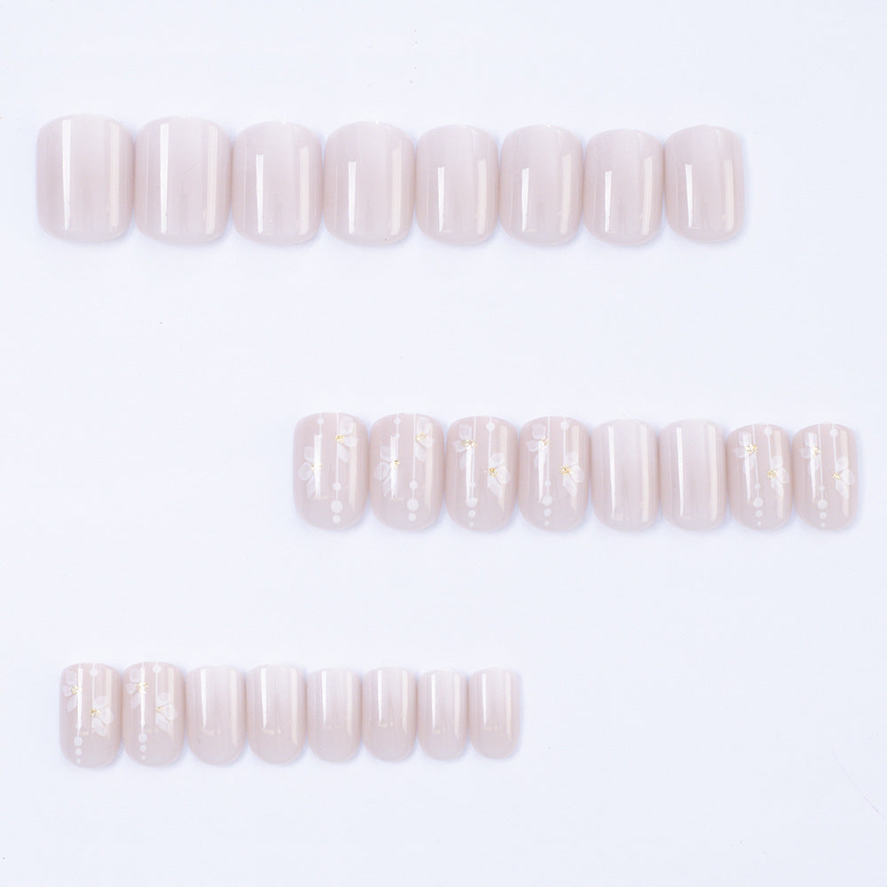 Delicate artificial nails with floral details Kalsten