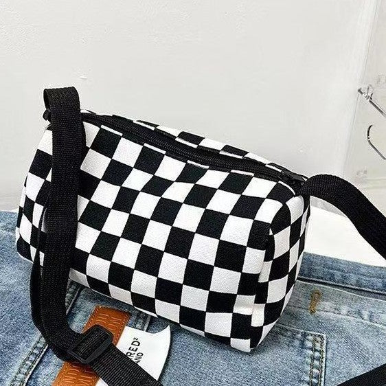 Stylish Checkerboard Crossbody