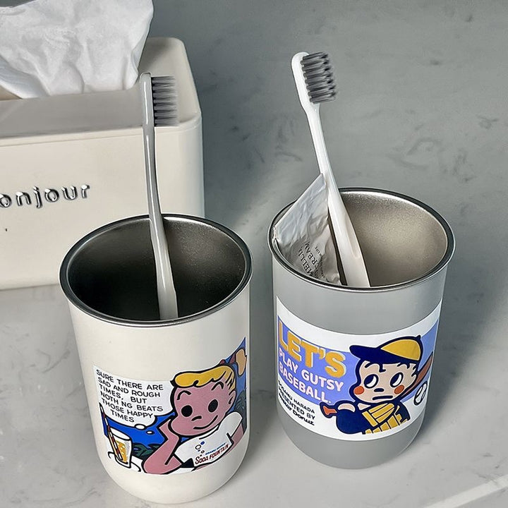Toothbrush cup with trendy children's design Kalsten