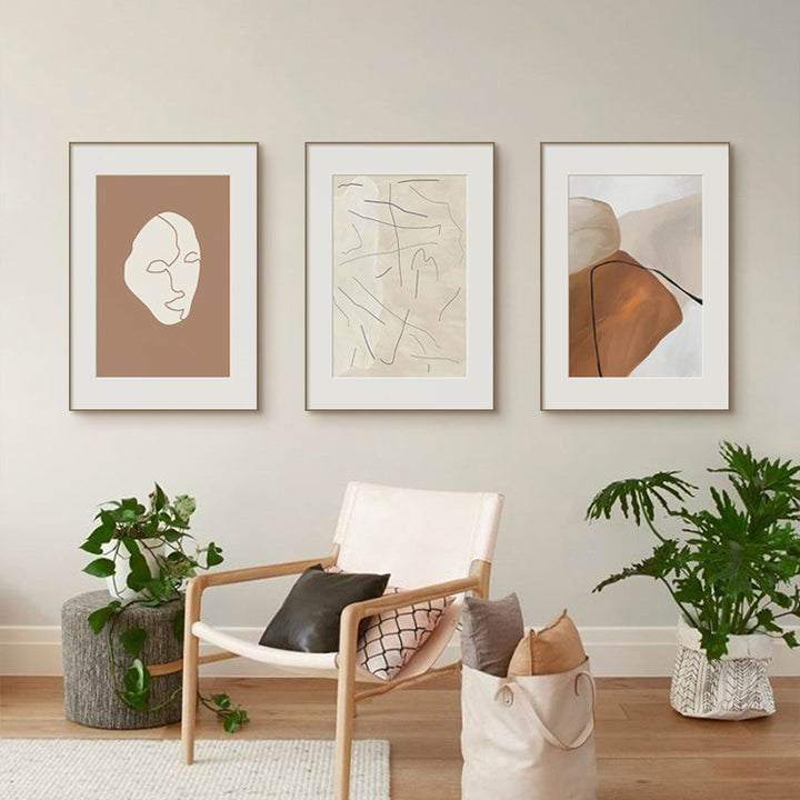 Minimalist Framed Face Art