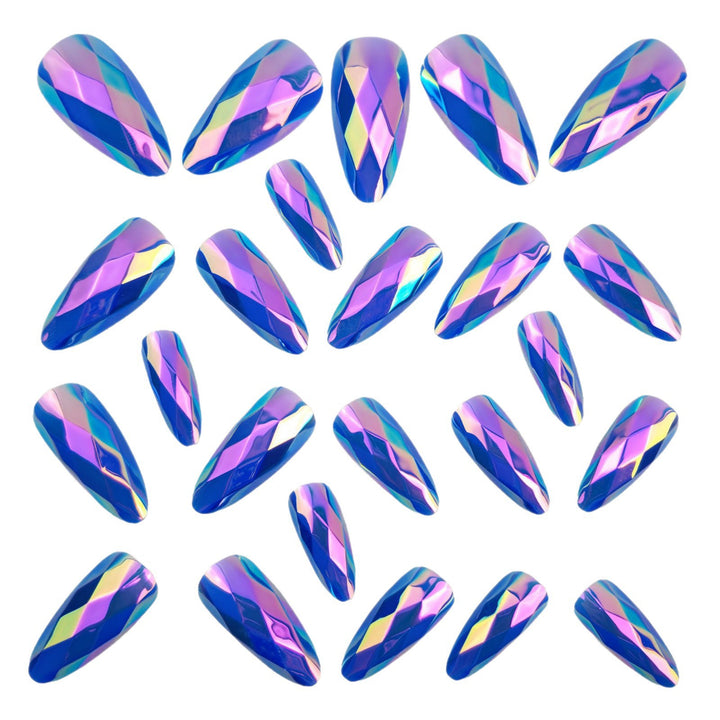 Artificial nails with faceted design Kalsten