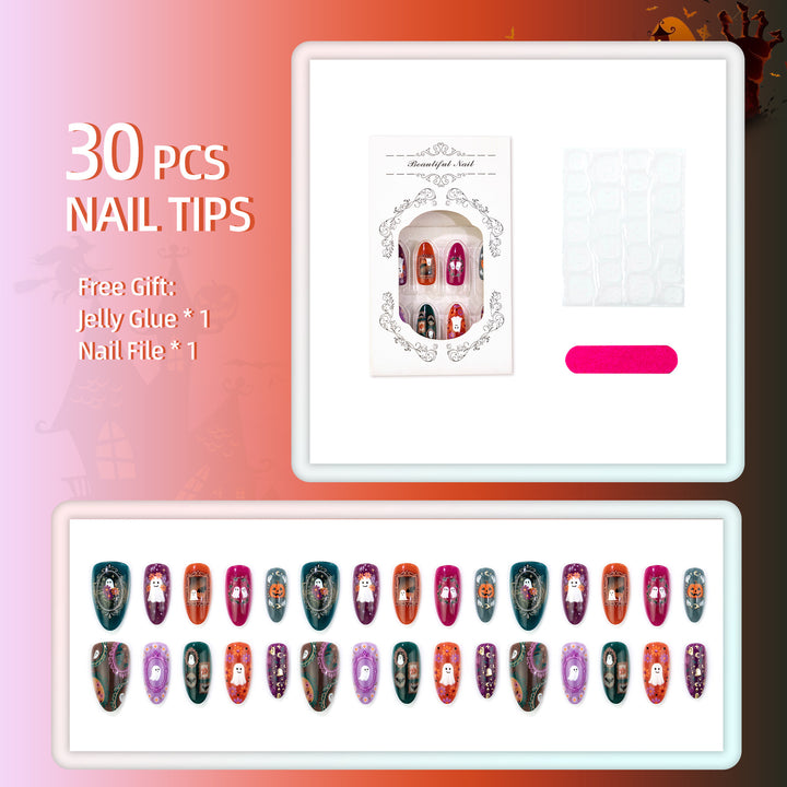 Halloween-Themed Decorative Press-On Nail Set Kalsten