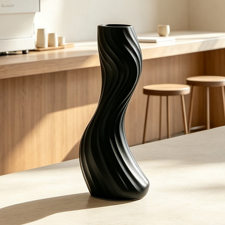 Elegant Twisted Decorative Floor Vase Kalsten