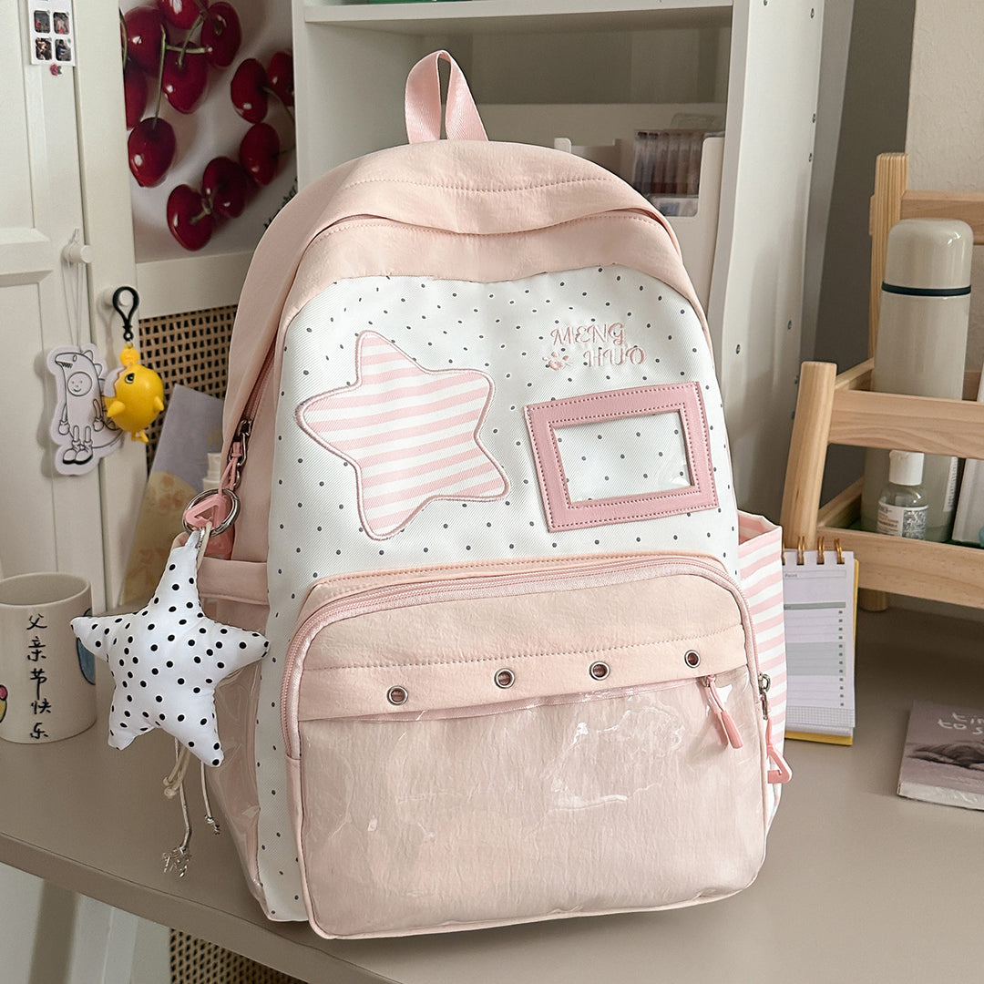 Trendy Star-Embellished Backpack Kalsten