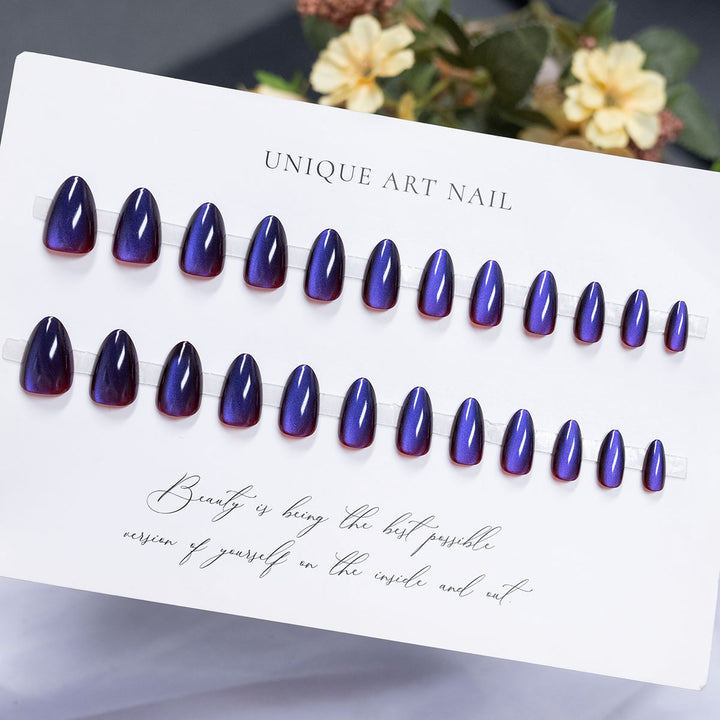 Glossy Press-On Nail Art Set
