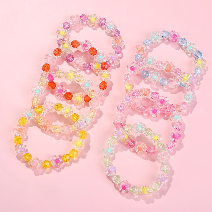 Friendship bracelet with colorful flower motifs Kalsten