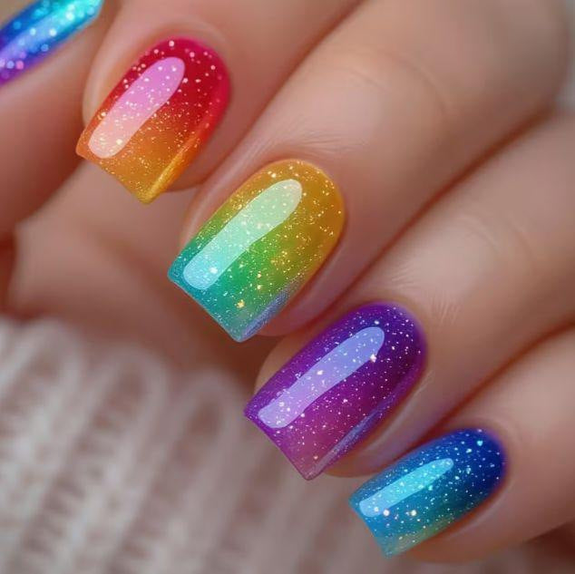 Gradient Glitter Nail Art Enhancements Kalsten