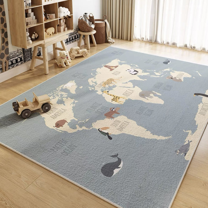Children's Playful Cat-Themed Area Rug Kalsten