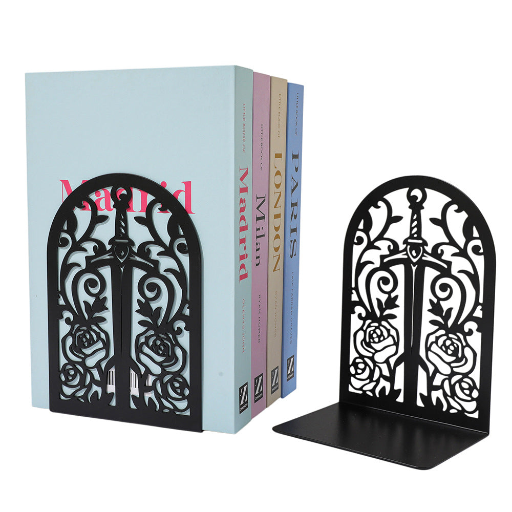 Decorative Floral Metal Bookends