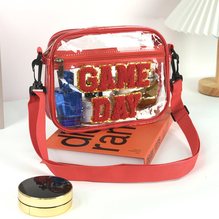 Sporty shoulder bag with transparent front Kalsten