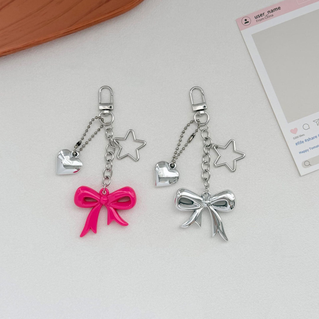 Playful Bow and Star Keychain Kalsten