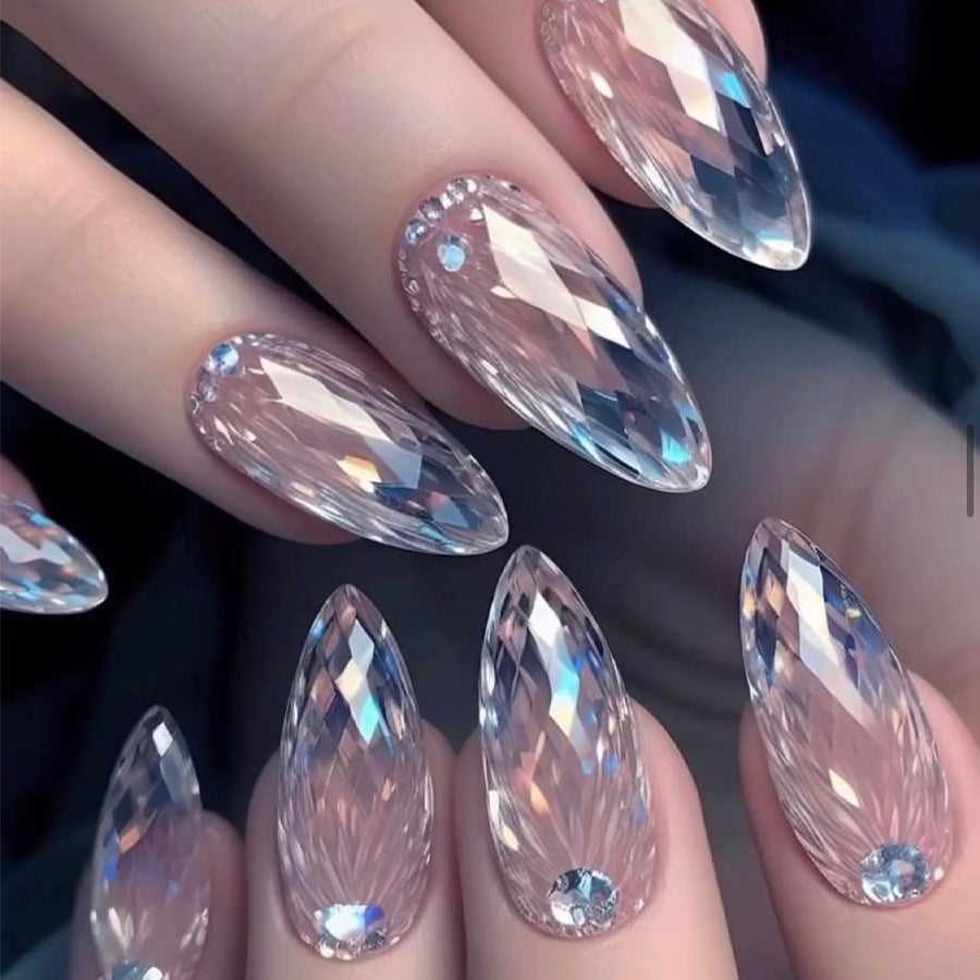 Acrylic nail set with crystal design and sparkling accents Kalsten