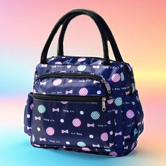 Cat Print Multi-Pocket Tote Bag Kalsten
