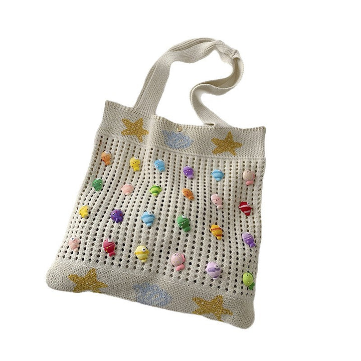 Colorful Decorative Crochet Tote Bag Kalsten