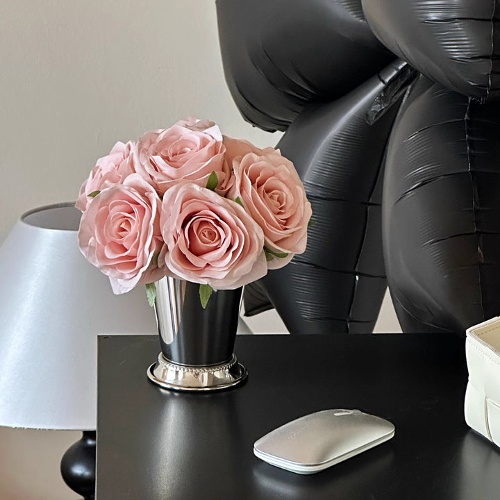 Elegant Faux Rose Flower Arrangement