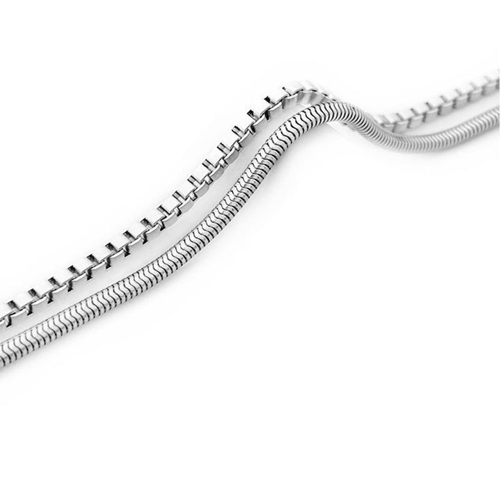 Sleek Double-Chain Stainless Steel Bracelet Kalsten