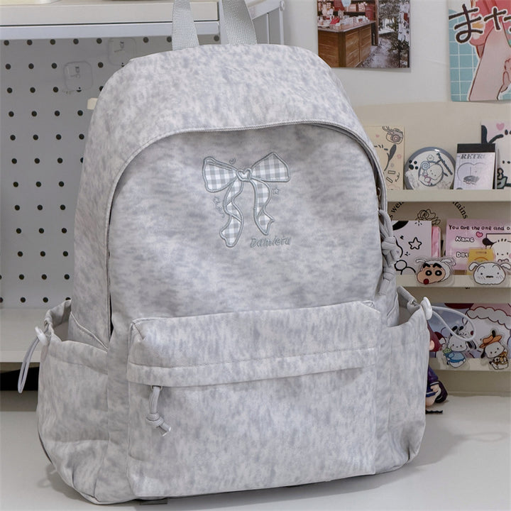 Stylish Embroidered Bow Pattern Backpack Kalsten