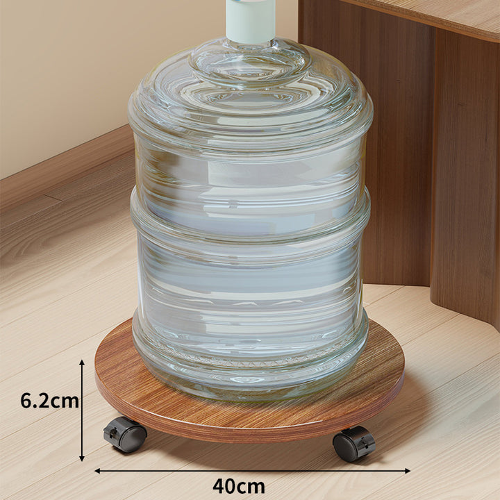Rolling Wooden Bottle Dolly with Smooth Swivel Casters