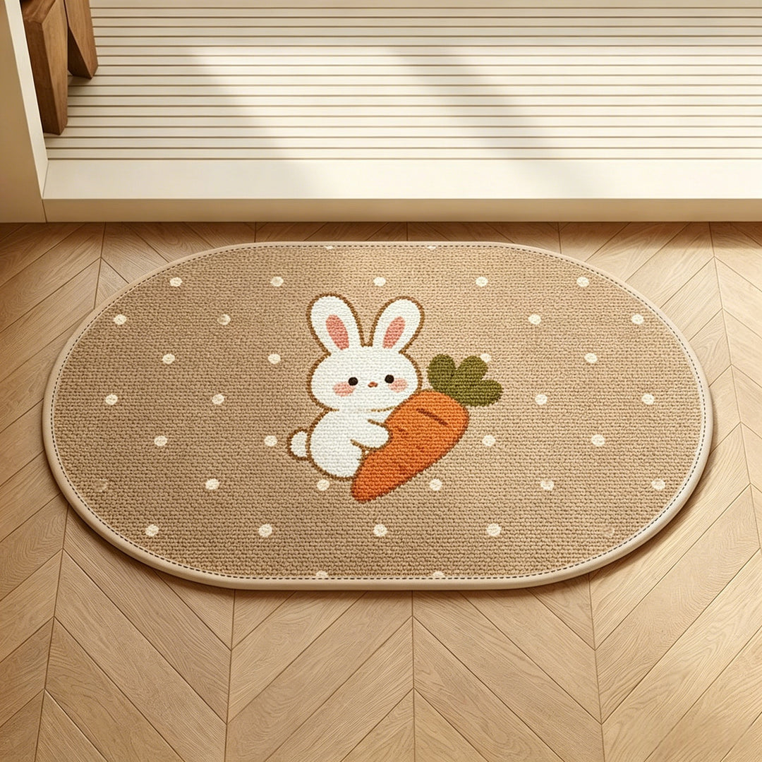 Decorative Bunny-Themed Area Mat Kalsten