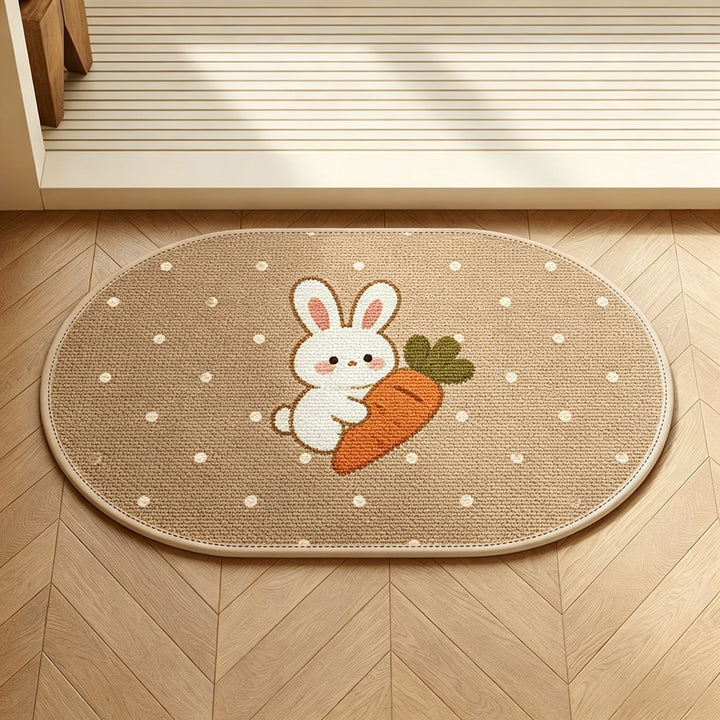 Decorative Bunny-Themed Area Mat Kalsten
