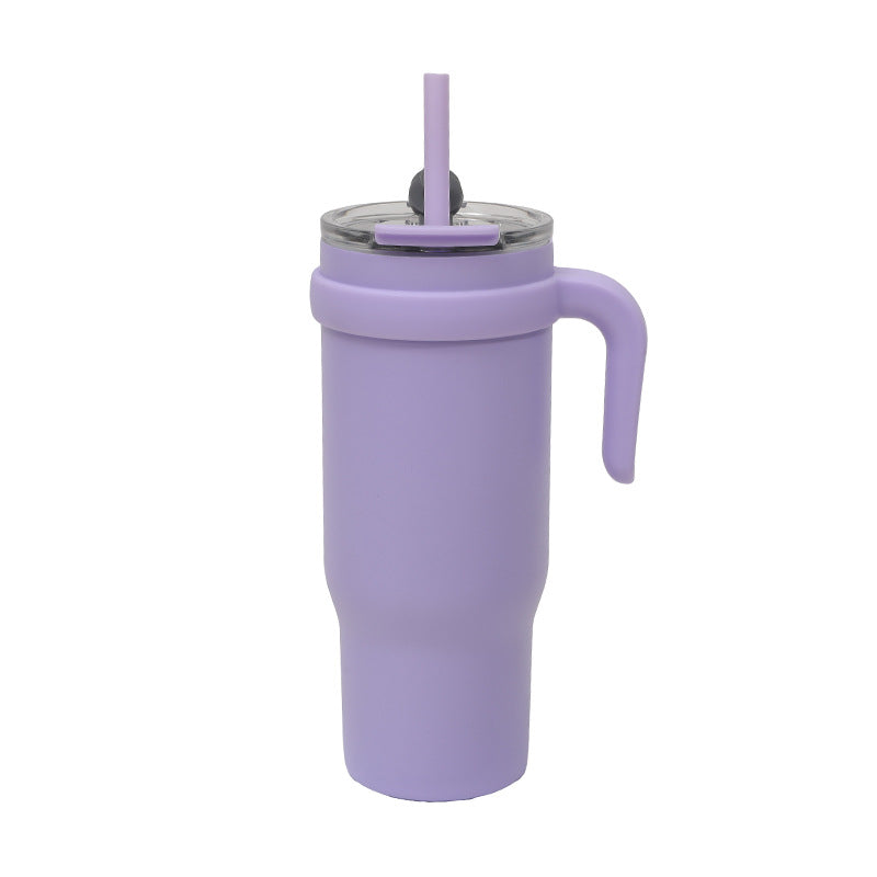 Women's Insulated To-Go Cup with Ergonomic Handle and Flexible Straw Kalsten