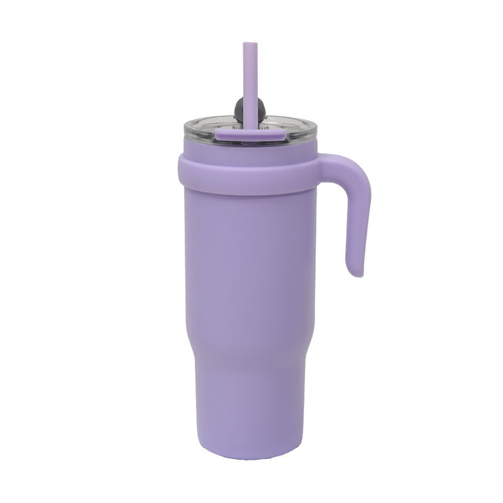 Women's Insulated To-Go Cup with Ergonomic Handle and Flexible Straw Kalsten