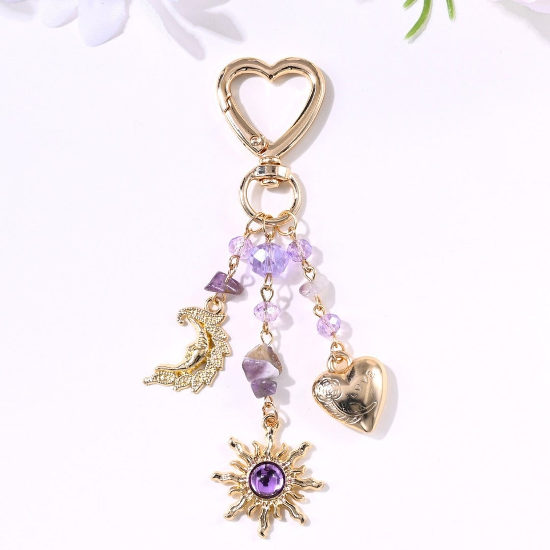 Keychain with Sparkling Sun Motif Kalsten