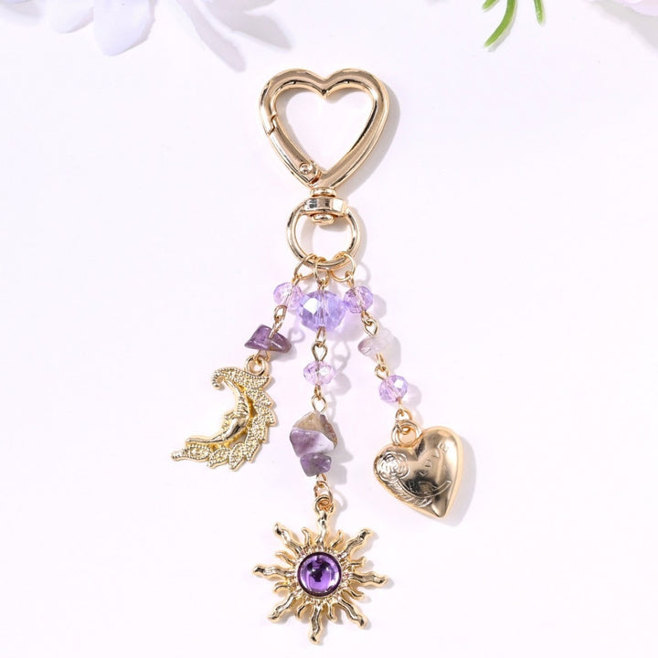 Keychain with Sparkling Sun Motif Kalsten