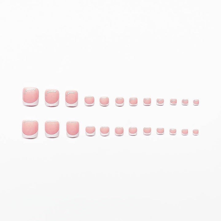 Elegant French Tip Pedicure Kalsten