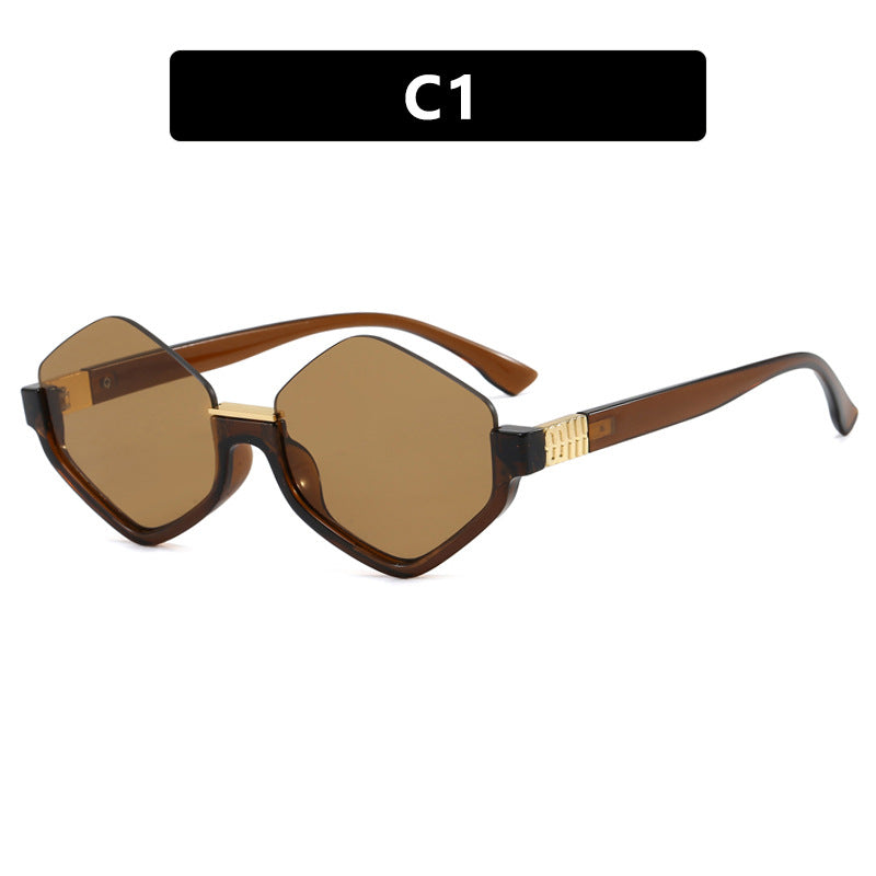 Women's fashionable sunglasses with trendy hexagonal frame and protective lenses Kalsten