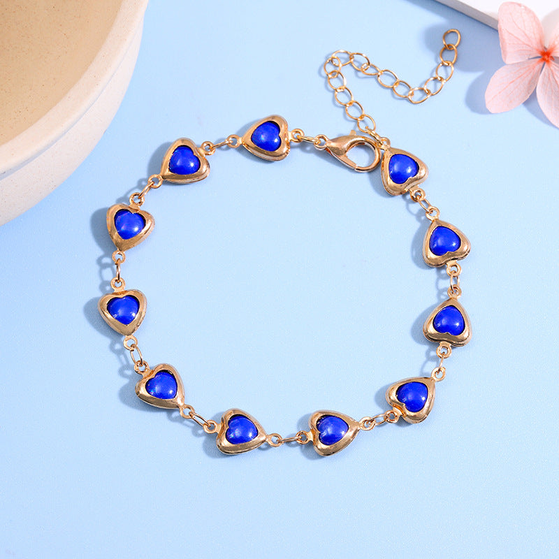 Heart-Shaped Link Anklet Kalsten