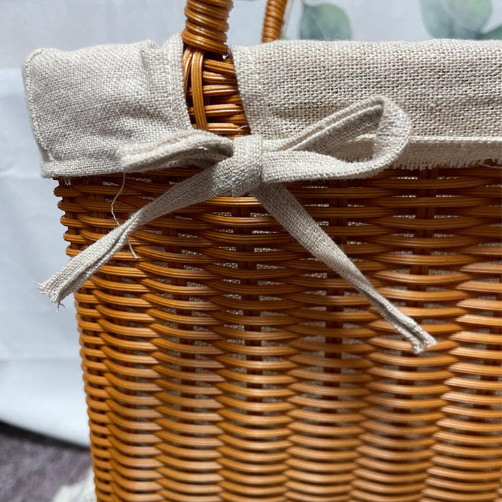Handcrafted Woven Storage Basket with Liner Kalsten