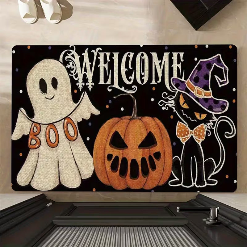 Halloween Themed Welcome Mat for Doorways