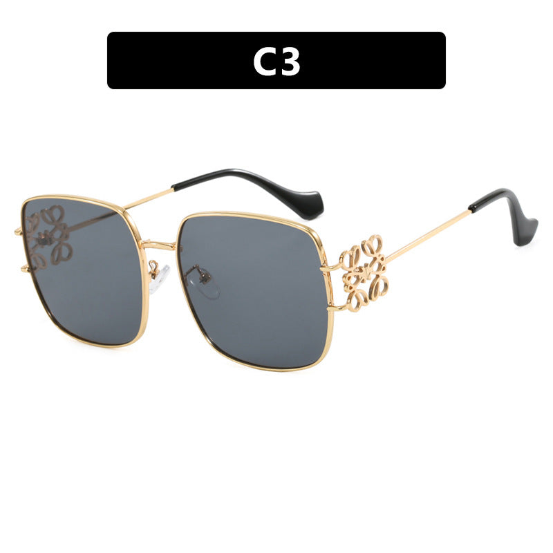 Ladies square sunglasses with delicate design and luxurious metal frame Kalsten