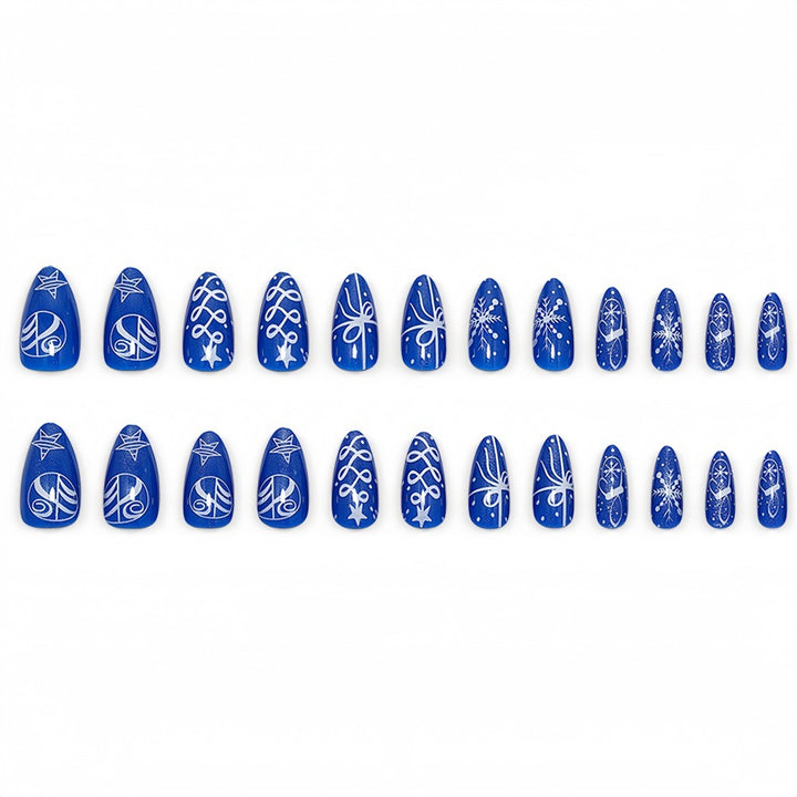Artificial nails with festive winter design Kalsten