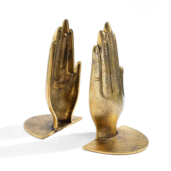 Decorative Hand-Shaped Bookends