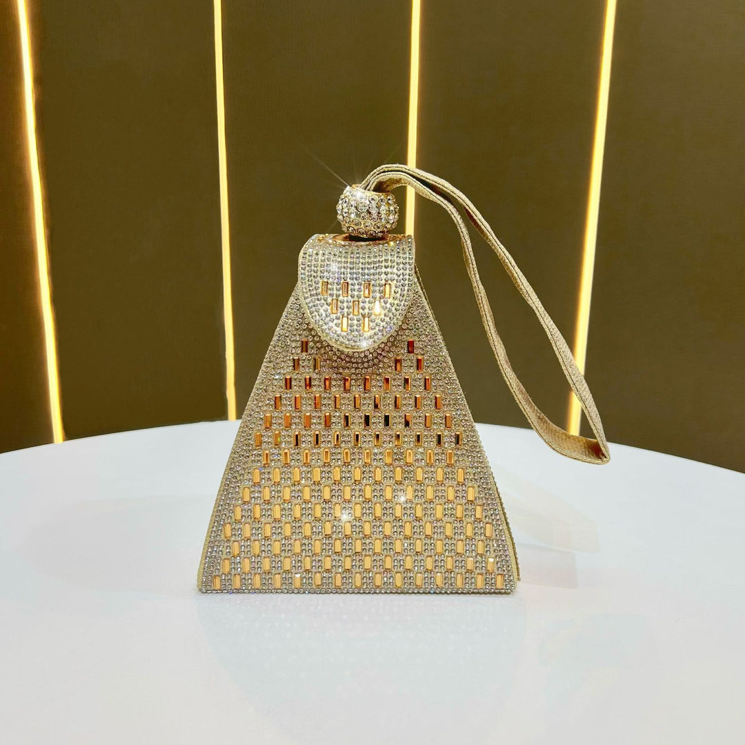 Geometric Rhinestone Evening Bag