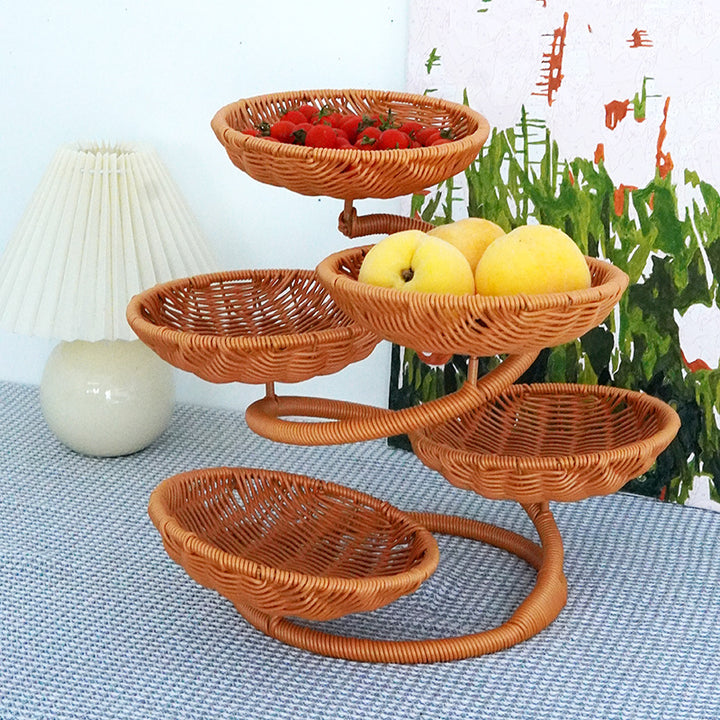 Multi-Tiered Wicker Storage Kalsten