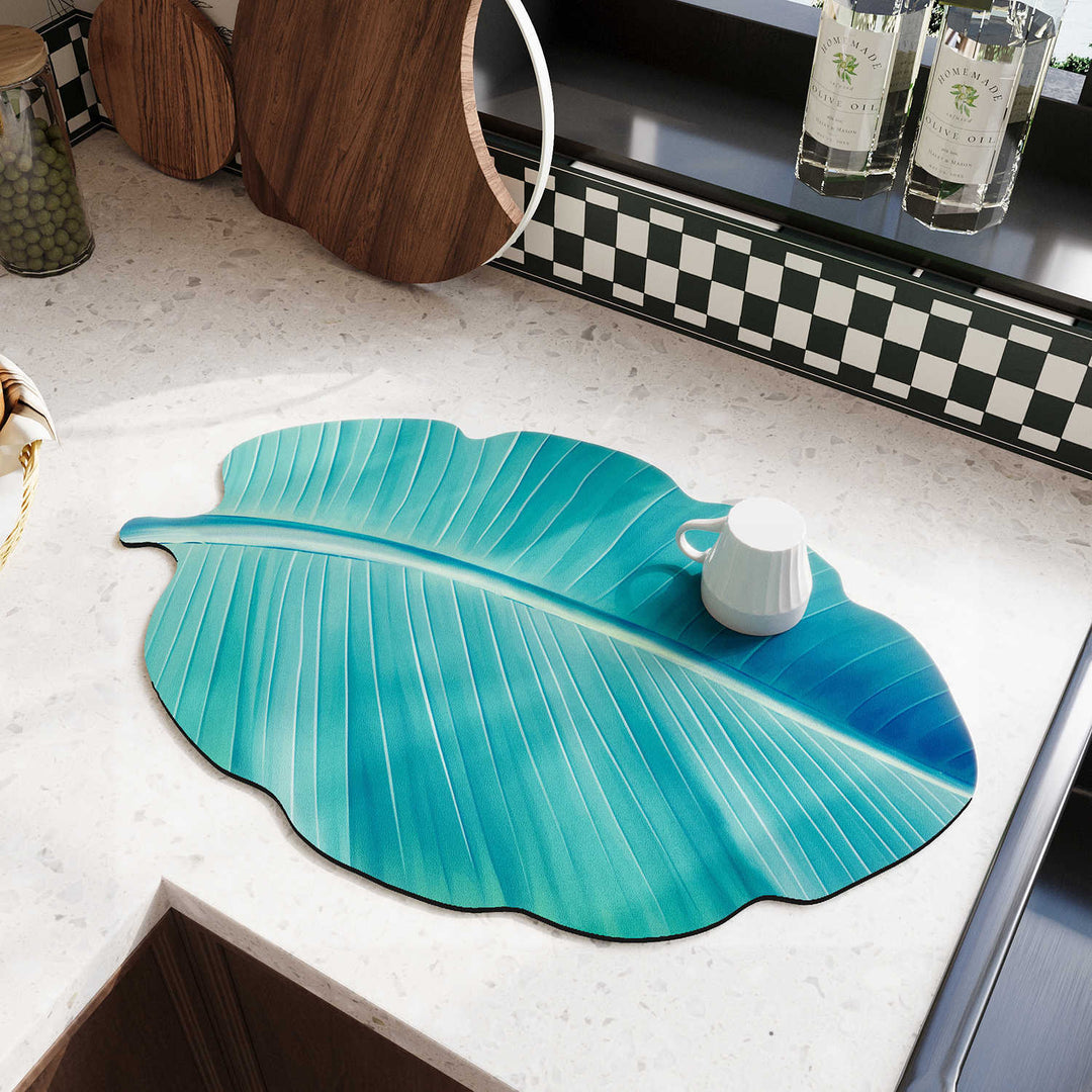 Leaf-Shaped Kitchen Mat