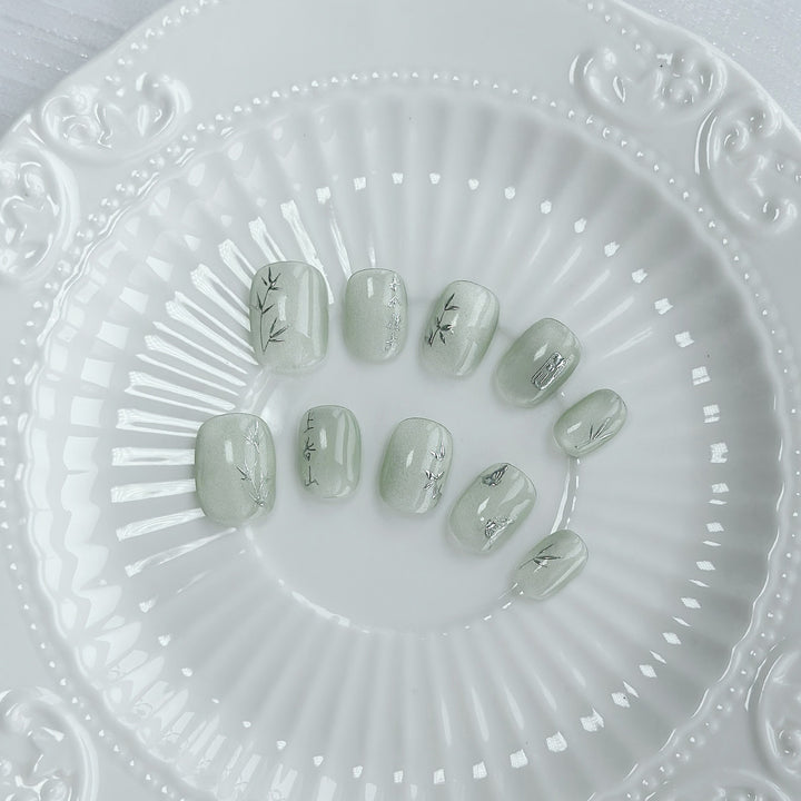 Botanical Press-On Nail Art Set