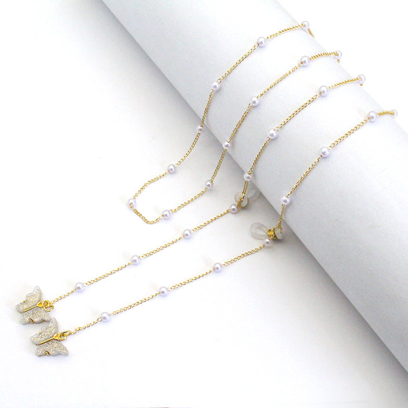 Butterfly-Embellished Eyewear Chain Kalsten