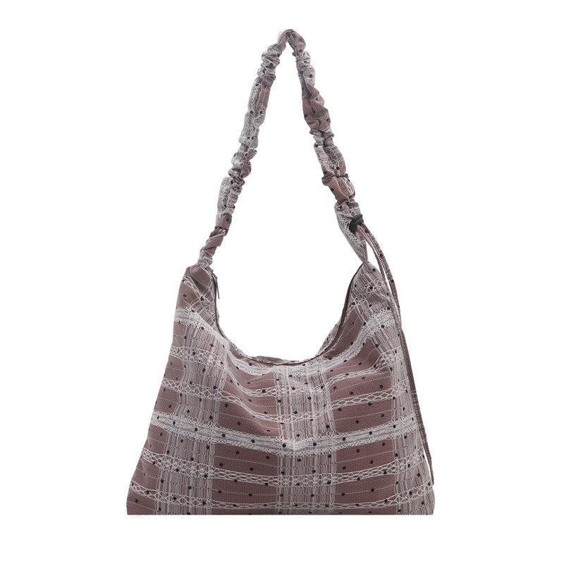 Textured Fabric Shoulder Bag