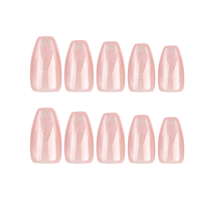 Glamorous artificial nails with glitter and ombre design Kalsten