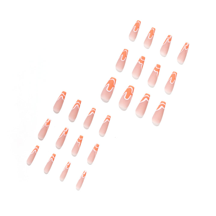 Artful acrylic nails with creative wave design Kalsten