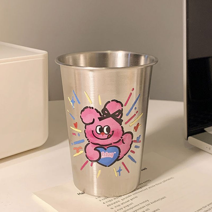 Stainless Steel Drinking Cup with Playful Character Design Kalsten