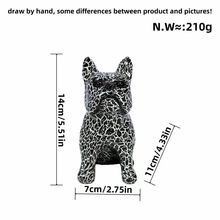 Creative bulldog figurine made of hand-painted resin Kalsten