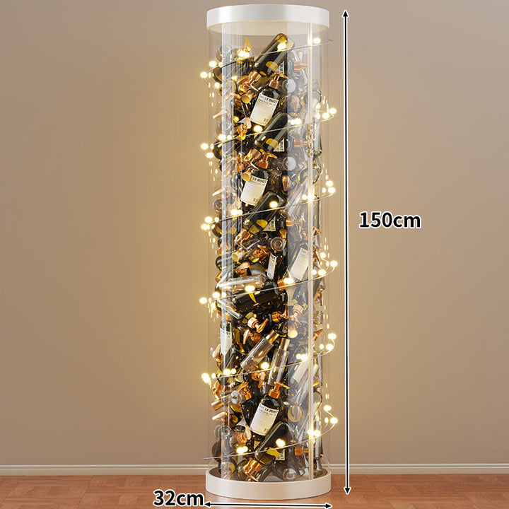 Tall Clear Acrylic Vertical Display Cylinder for Mini Perfume & Sample Bottle Collection