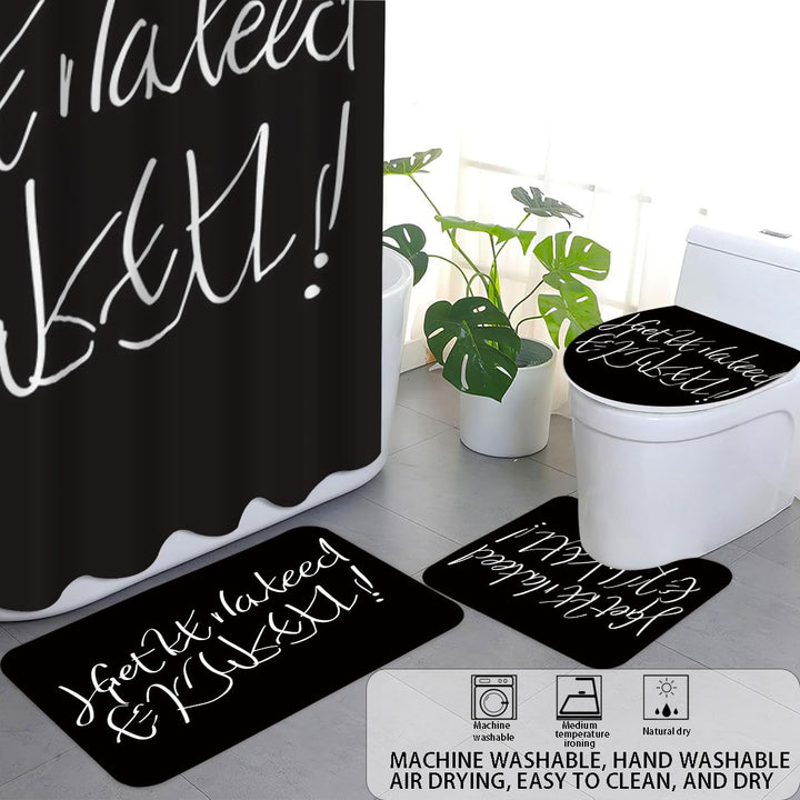 Bathroom Rules Digital Bathroom Décor Set Kalsten