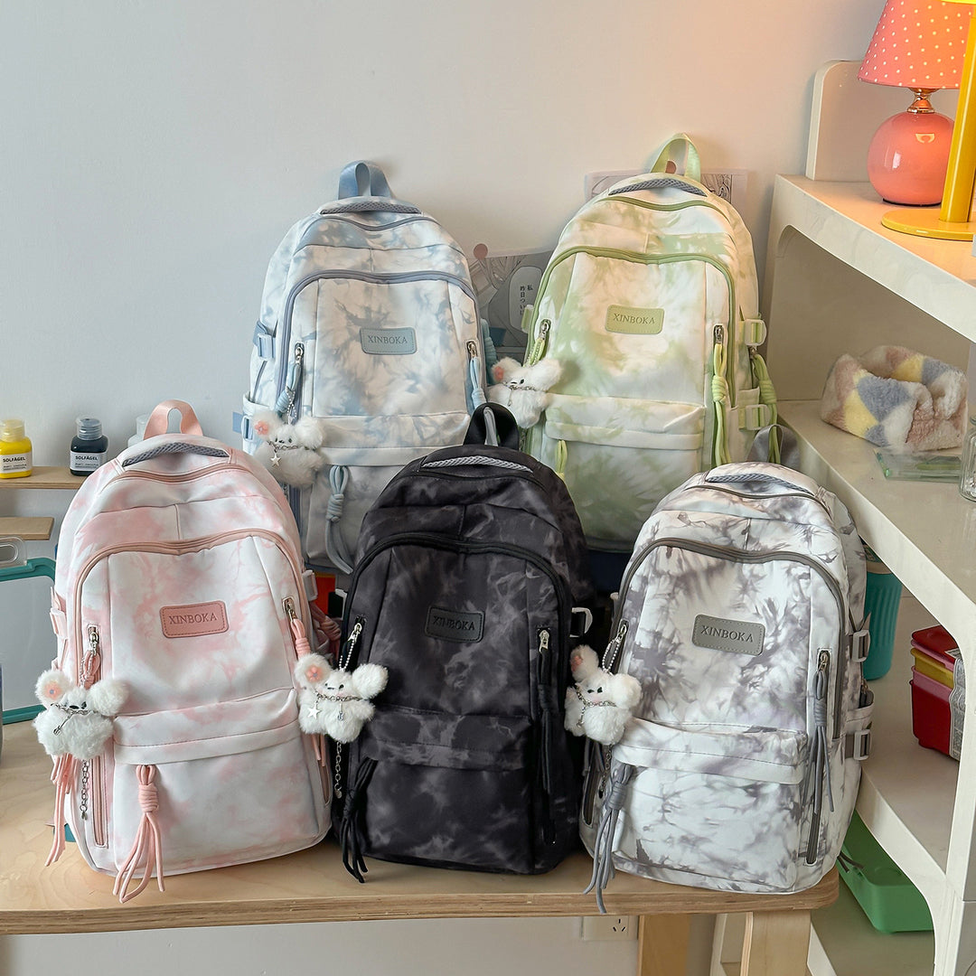 Trendy Marble Patterned Backpack Kalsten